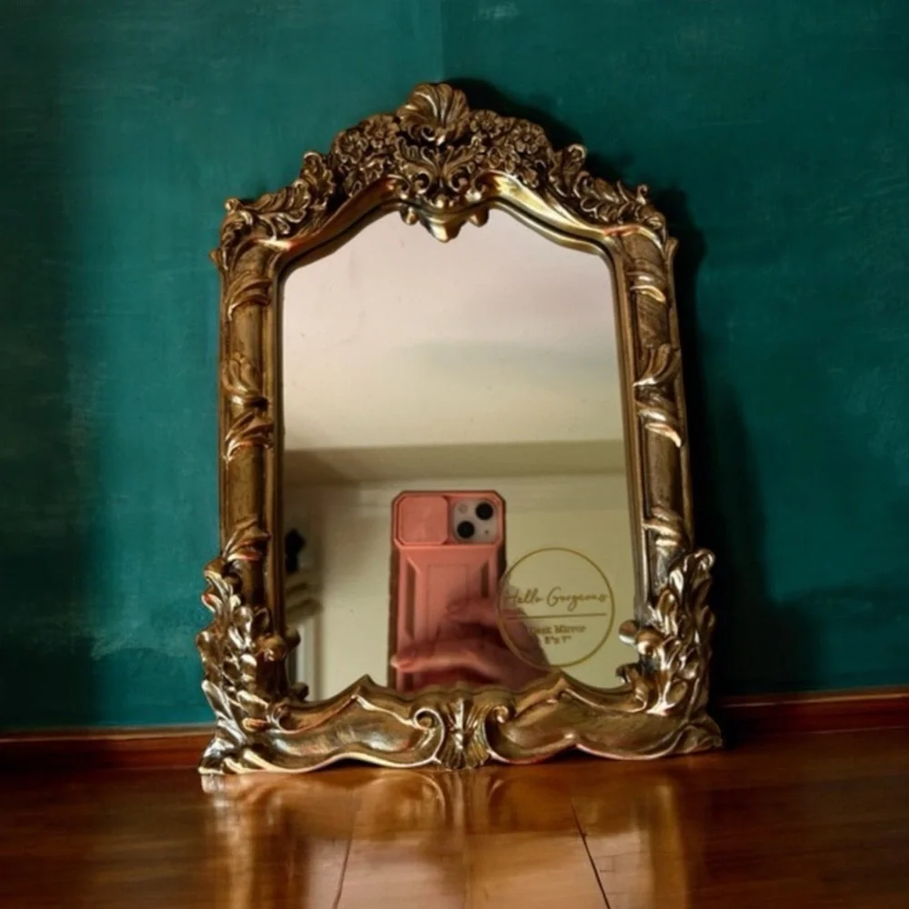 Elegant Gold table top vanity Mirror . New